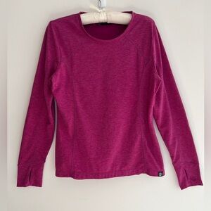 MONDETTA Long Sleeve Top Thumb Holes Wool Blend Outdoors Hiking Gorpcore Camping